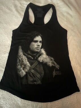 Women’s Game of Thrones Jon Snow racer back tank top in black size Large